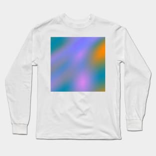blue green orange abstract texture background pattern Long Sleeve T-Shirt